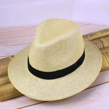 Chapéu Panama Masculino 2022 Erkekler Hasır Panama Şapka El Yapımı Kovboy şapkası Yaz Plaj Seyahat Güneş Şapka Fötr Şapka Panama Hombre Opk