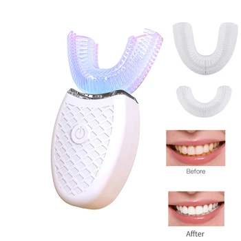 Ultrasonik Elektrikli Diş Fırçası U-şekilli Otomatik Zamanlama Diş Fırçası Şarj Yetişkin Diş Beyazlatma Elektrikli Diş Fırçası