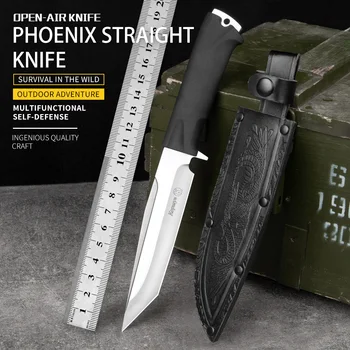 Vahşi koca açık kamp hayatta kalma bıçağı 65X13 özel çelik avcılık savaş bıçak yardımcı çok fonksiyonlu sabit bıçak