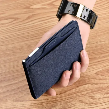 Wıllıampolo cüzdan erkekler Küçük Mini Ultra-ince Kompakt cüzdan El Yapımı cüzdan Tuval kart tutucu Kısa Tasarım çanta Yeni PL191470
