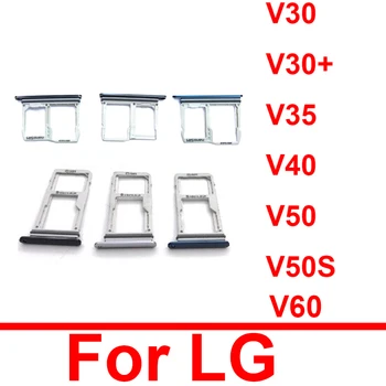 Sım Kart Tepsi Tutucu LG V30 V30Plus V30+ V35 V40 V50 V50S V60 Sım mukavva Mikro USB kart okuyucu Adaptörleri Yedek Parçalar