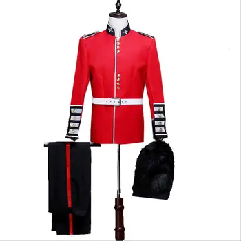 İngiliz Kraliyet Muhafız Kostüm Yetişkin Erkekler kraliçe'nin Guard Giydir Kıyafet Prens William Askerler Cosplay Üniforma Kıyafetler