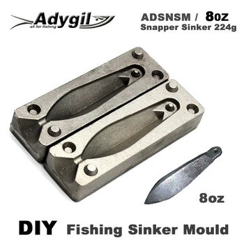Adygil DIY Balıkçılık Snapper Platin Kalıp ADSNSM / 8 oz Snapper Platin 224g 1 Kaviteler