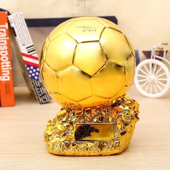 Avrupa Futbol Altın Top Kupa Hatıra Futbol Küresel Şampiyonu Oyuncu Yarışması Ödülü Hayranları Hediye Ev Dekor El Sanatları