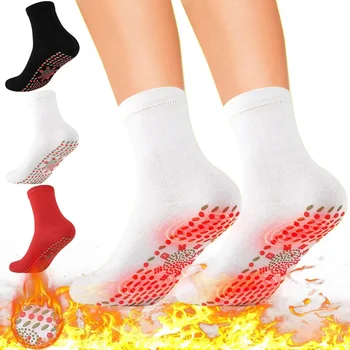 Unisex ısıtmalı çorap manyetik çorap kendini ısıtma çorap rahat nefes kış soğuk ayak sıcak pamuk çorap