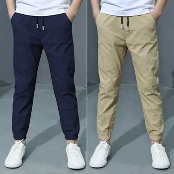 2022 Yaz Yeni Moda Çocuk Boys Casual Anti-sivrisinek uzun pantolon Çocuk Giyim Yüksek Bel İpli Işın Ayak Pantolon C31