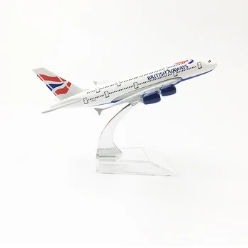 BRİTİSH AİRWAYS Uçak modeli 16CM A380 Uçak model Uçak modeli Alaşım Metal Döküm Oyuncak uçak Çocuk yetişkin doğum günü hediyesi