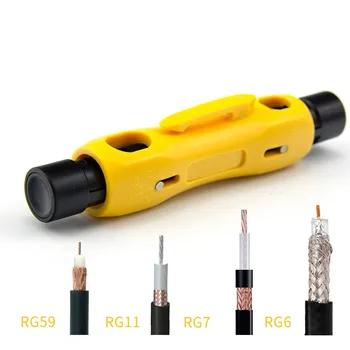 1 Adet Taşınabilir Kalem Koaksiyel Kablo Striptizci RG6 RG7 RG11 RG59 Çift amaçlı 5-7 Basit Tel Stripper İçin İyi Araçlar Kurulum
