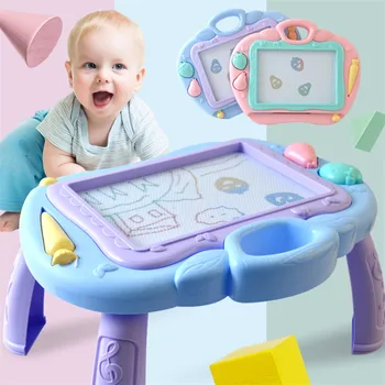 Çok Fonksiyonlu Büyük Boy Manyetik çizim tableti masa oyuncakları Boyama Malzemeleri çocuklar oyunları Kız Eğitici Boya Masa Oyuncak