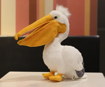 30 cm Gerçekçi Pelikan Doldurulmuş Oyuncaklar Yumuşak Büyük Ağız Pelikan Kuş Peluş Hayvanlar Oyuncak Bebek Çocuklar İçin Hediyeler