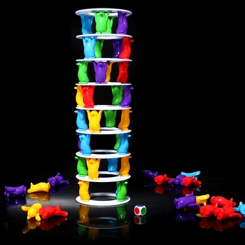 Penguen kulesi çöküşü denge oyunu oyuncak çocuklar için, parti aile komik oyun çılgın penguen kazasında kulesi heyecan Meydan oyuncak
