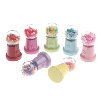 1/3/4 adet DollHouse Minyatür Gıda Aperatifler Oyna Pretend Mobilya Oyuncak cam şeker kavanozu şeker makinesi Bebek evi Çocuk Hediye Oyuncaklar