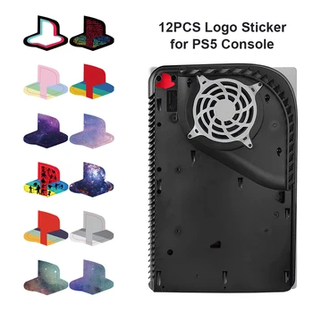 12 adet / grup Renkli Logo Cilt Sticker Çıkartma Film Ps 5 Ps5 Konsol Denetleyici Aksesuarları
