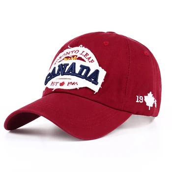 2017 Yeni Moda Pamuk Beyzbol Şapkası Kanada Mektup Nakış Kap Eğlence Snapback Şapka Erkekler & Kadınlar Için Yüksek Kalite Seyahat Caps