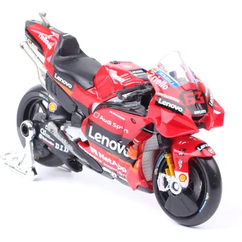 Maisto 1/18 Ölçekli 2021 Ducati Desmosedici GP21 # 43 Jack Miller # 63 Francesco Bagnaia Motosiklet GP Diecast Oyuncak Modeli Moto Bisiklet