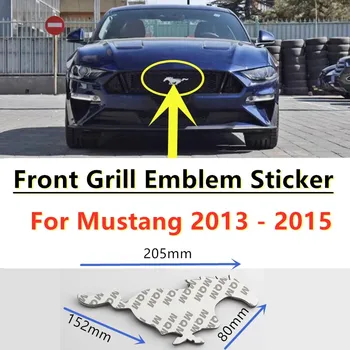 Araba Ön Merkezi Grille Amblem Rozeti Sticker Mustang 2013 2014 2015 İçin 5.0 ROUSH SHELBY GT 500 Cobra LAGUNA SECA Araba Dekorasyon