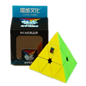 [Picube] MoYu Meilong Pyraminx 3x3x3 Piramit Sihirli Küp MoFangJiaoShi JİNZİTA 3x3 Cubo çıkartmalar Magico Bulmaca Küp Hediye Macaron