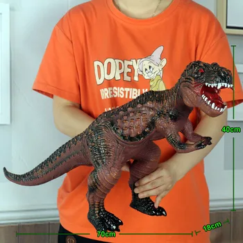 Büyük Boy Jurassic Vahşi Yaşam Dinozor Oyuncaklar Tyrannosaurus Rex Dünya Parkı Dinozor Modeli Aksiyon Figürleri ses Oyuncak Çocuklar için Çocuk Hediye