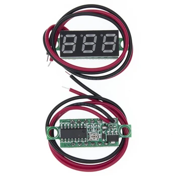 0.28 İnç 2.5 V-40 V Mini Dijital Voltmetre voltmetre metre kırmızı / MAVİ / sarı / YEŞİL LED Ekran 30 * 10 * 8mm