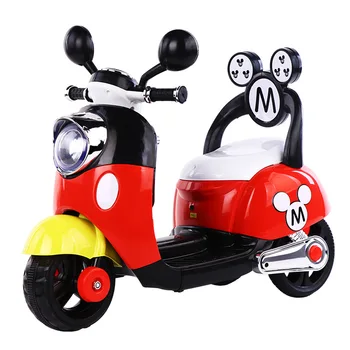 Mini çocuk Elektrikli Üç Tekerlekli Bisiklet Oturabilir Bebek Elektrikli Motosiklet Çocuklar için binilen oyuncaklar Hediye için 1-6 Yaşında Erkek ve Kız