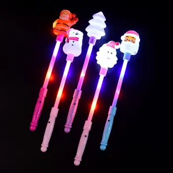 77HD Yeni renk flaş dalga topu elektrikli çocuk oyuncakları Noel baba kardan adam ağacı sopa Flash sopa çocuk ışık oyuncaklar