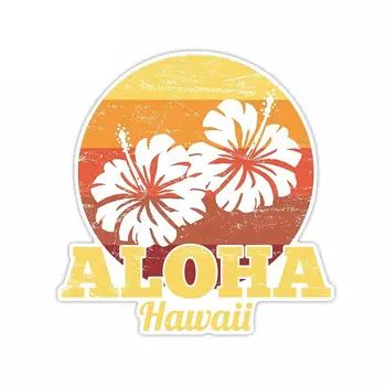 Kişiselleştirilmiş Aloha Hawaii Yaz Retro Araba Çıkartmaları Buzdolabı Cam Çıkartması PVC Tampon Anime Araba Assessoires Çıkartmalar