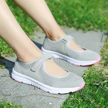 Kadınlar için 2021 Yeni ayakkabı Sneakers Düz rahat ayakkabılar Moda Nefes Örgü Tenis Feminino Ayakkabı Sonbahar Yaz Ayakkabı Kadınlar için