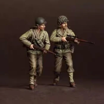 1/35 Reçine şekilli kalıp Kitleri Diorama İKINCI DÜNYA savaşı ABD Piyade Demonte Unpain DIY Oyuncaklar Askerler Rakamlar