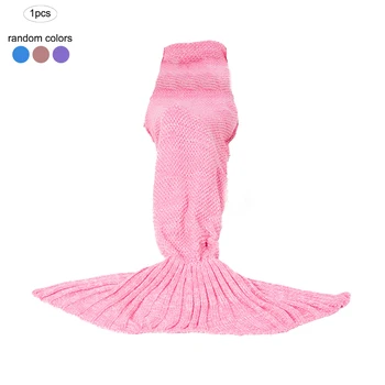 Yatak örtüsü yatak Mermaid Kuyruk Battaniye Tığ Kış Yumuşak Sıcak Yetişkin kanepe kılıfı El Yapımı Uyku Tulumu Uyku Battaniye
