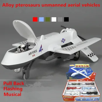 Alaşım insansız hava araçları, Pterozorlar İHA modeli, metal diecasts, geri çekin ve yanıp sönen ve müzikal, ücretsiz kargo