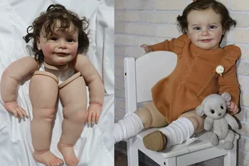 FBBD Sanat Koleksiyonu 26 inç Boyalı Kiti Yeniden Doğmuş Bebek Bebek ZOE El Köklü Saç Demonte Kiti noel hediyesi