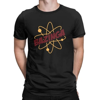 Bazinga Big Bang Teorisi T-Shirt Erkekler Vintage Pamuk Tees Crewneck Kısa Kollu T Gömlek Artı Boyutu Tops