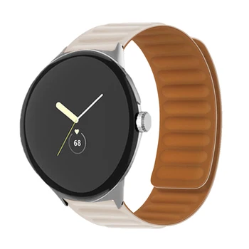 Silikon Manyetik bant Google Pixel için saat kayışı Smartwatch Aksesuarları Elastik bilek için Yedek Kayış Piksel saat kayışı