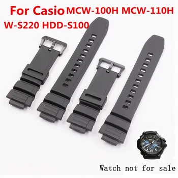 Izle Aksesuarları Casio W-S220 HDD-S100 MCW - 100H MCW-110H Reçine Kayış erkek saati Kayışı