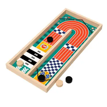 Sling Puck Oyunu FunnyScore Kurulu Oyunu TabletopWooden Oyunu Oyuncak Fırlatma Satranç Tahtası Masaüstü Oyunu Çocuklar İçin