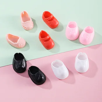 5 çift Bebek Ayakkabıları 6 inç ve 16 Cm Bjd Bebek Değişim Elbise Plastik düz ayakkabı Dıy Oyun Evi Kız Çocuk çocuk oyuncağı Aksesuarları