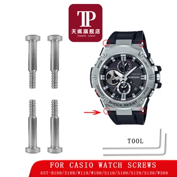 Casio GST-B100 / 210B / W110 / W100 / S110/S100/S120/S130 / W300 Saat Vidaları Saatçi Onarım Kordonlu Saat Özel Bağlantı Çubuğu