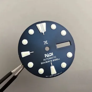 S İzle için mavi kadran prospeks PADI özel baskı srpa21 28.5 mm nh36 hareketi c3 lümen nh35 izle parçaları