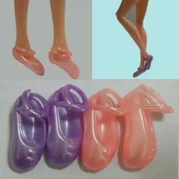 5 çift/grup bale ayakkabıları Ayak Ayakkabı barbie bebek Evi 1/6 Bebek Karışık Renkler Moda Bebek Parçaları Aksesuarları Yüksek Kalite