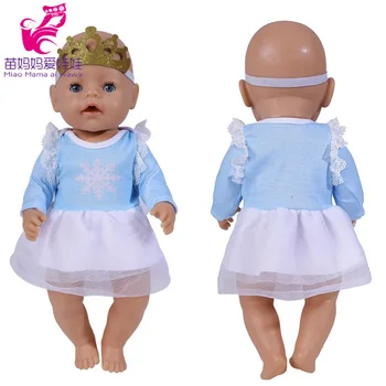 43 cm Bebek Yeni Doğan Bebek Yaz Mavi Elbise Bebek Giysileri Çocuk Kız Doğum Günü Hediyeleri