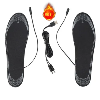 USB Isıtmalı Ayakkabı Tabanlık Elektrikli Ayak isıtma pedi Ayak İsıtıcı Çorap Ped Kış Açık Spor Isıtma Astarı Kış Sıcak Yastık