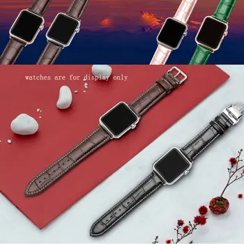 PEIYI Renkler deri saat kayışı Yedek kayış İçin Apple iwatch 1/2/3/4 akıllı saat aksesuarları 38mm 40mm 42mm 44mm