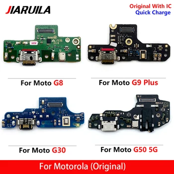 100 % Orijinal USB yuva konnektörü Şarj Şarj Portu Kurulu Motorola Moto G30 G50 5G G8 G9 Artı şarj portu Flex Kablo