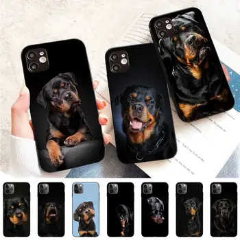 MaiYaCa Sevimli Rottweiler Köpek Telefon Kılıfı için iPhone 11 12 13 Mini Pro Max 8 7 6 6S Artı X 5 S SE 2020 XR XS 10 kılıf