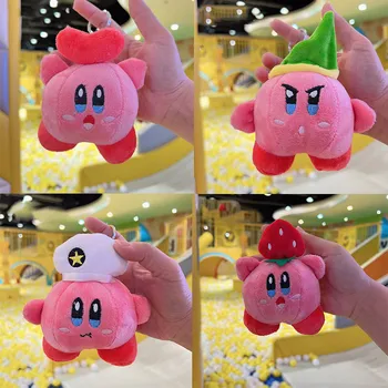 Kawaii Kirby Peluş Anahtarlık Karikatür Pembe Yıldız Anahtarlık Yumuşak Dolması peluş oyuncaklar Sevimli Hediyeler Peluş Kız Arkadaşlar İçin Çocuk