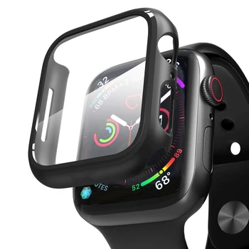 Uyumlu Apple Watch Serisi 5 Ekran Koruyucu ile 44mm İnce Koruma İnce Tampon Tam Kapsama Sert Kapak iwatch4 40mm