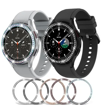 Galaxy Watch4 Klasik Elmas Çerçeve Samsung Galaxy Watch5 4 40mm44mm koruma kapağı Durumda Metal Tampon Halka Aksesuarları