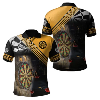 Tessffel NewFashion Spor Dart Bira Kulübü Oyunları 3DPrint Yaz polo gömlekler Streetwear Kısa Kollu T-Shirt Rahat Giyim A1
