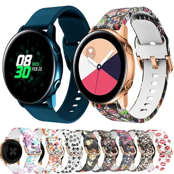 silikon Orijinal spor 20mm saat kayışı Samsung Galaxy Saat Aktif / Galaxy 42mm / Amazfit Bip / Lite akıllı saat bileklik