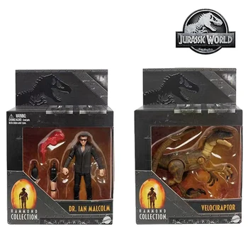 Stokta Jurassic Dünya Mattel Hammond Koleksiyonu Velociraptor Ian Malcolm Doktor Model Oyuncaklar